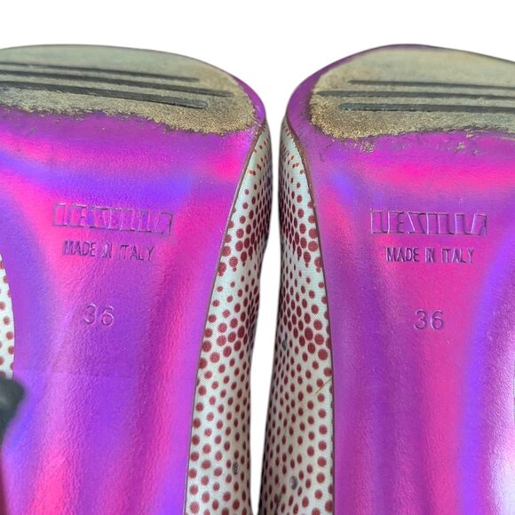 Le Silla pop art satin bejewelled Pointed Toe Crystal Embellished Pumps Size 36 - Picture 14 of 16